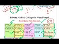 🏥all private medical colleges in west bengal mbbs fees structure ✅️ state quota u0026 mq fees 🔥