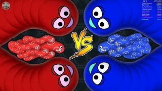 Wormate.io RED vs BLUE Worm in 2 Teams Epic Wormateio Best Gameplay!