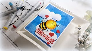 Easy Bee Mine Layered Die Cut Valentine with Kelly Latevola