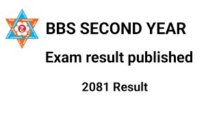 BBS 2nd year result published - 2081