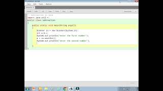 Subtraction in java(Scanner class)