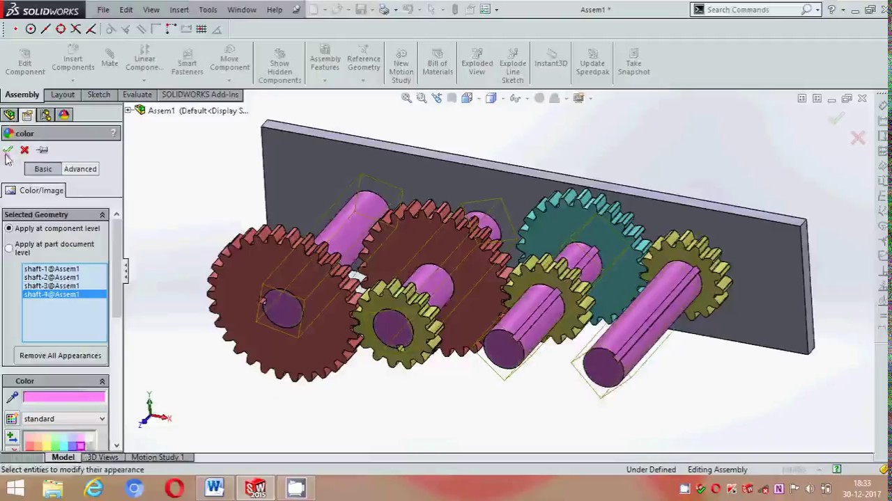 Design Compound Gear Train In Solidworks. - YouTube