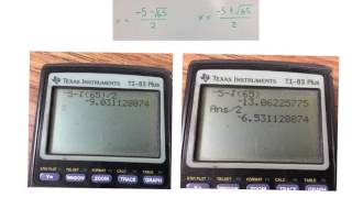Using WolframAlpha.com to solve a quadratic equation