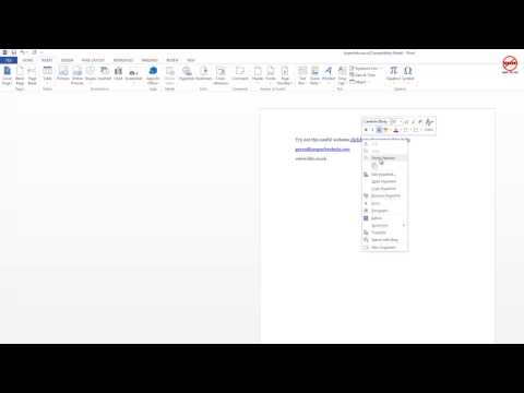 Microsoft Word Hyperlinks - Linking Websites, Emails and Files in a Document