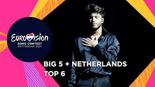 Eurovision 2021: TOP 6 Big 5 + Netherlands (First Rehearsals)