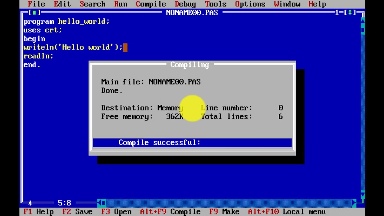 Hæ á Ng Dáº N Viáº T Chæ æ Ng Trã Nh Pascal ä æ N Giáº N Hello World Youtube