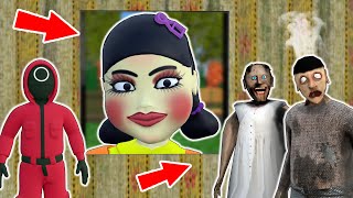 Granny vs *Squid Game* vs Face makeup Challenge vs Grandpa - funny horror animat