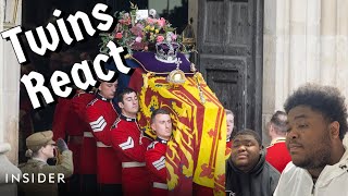 (Twins React) to Moments of Queen Elizabeth Funeral REACTION