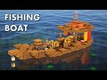 Minecraft | How to build a Fishing Boat [Tutorial]