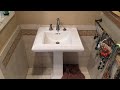 How to remove  pedestal sink off wall without breaking it Quick & Easy Dave Blake