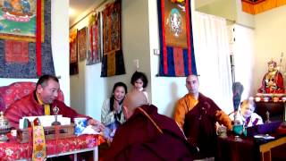 Bardor Tulku Rinpoche presents gift at Blazing Wisdom Institute Opening Ceremony