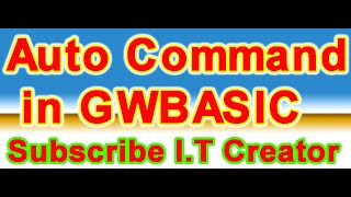 Auto command in GWBASIC By Sir Ali Raza
