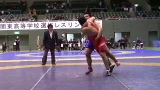 関東選抜レスリング個人120kg準決勝　岡倫之(花咲徳栄)ｖｓ岡田広太(佐倉南)