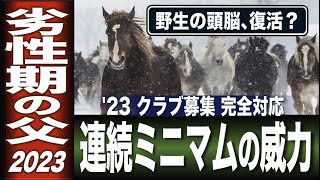 【一口馬主クラブ完全対応】劣性期の種牡馬３頭2023　連続ミニマム期の威力を見よ　【計算する血統】No.189