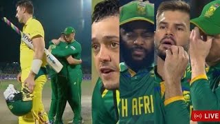 south Africa players crying after lost the semifinal against Australia|aus vs sa live match|cwc23