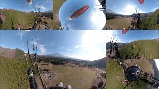 パラグライダー スカイ朝霧 gopro fusionからの６面切り出し