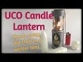 The legendary UCO Candle Lantern - Chasing the chill from inside a winter tent