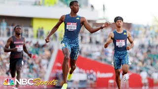 A Usain Bolt record falls as high schooler Knighton beats Noah Lyles AGAIN in 200m trials semi