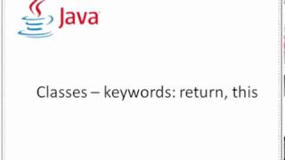 Java keywords - return, this