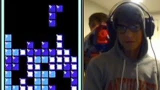 Little Brother Decides it's Nerf Time Mid-Tetris Match