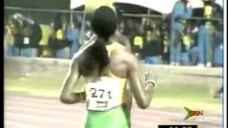 Carifta Games  Girls u20  100 Meter Dash Final - Bahamas Wins