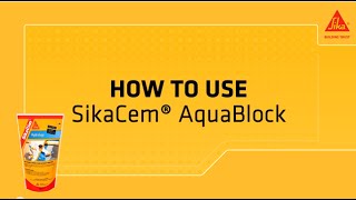 SikaCem® AquaBlock – effective waterstop!