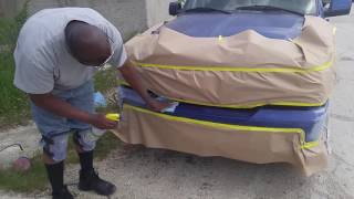 How to fix and paint a car bumper mobile repair