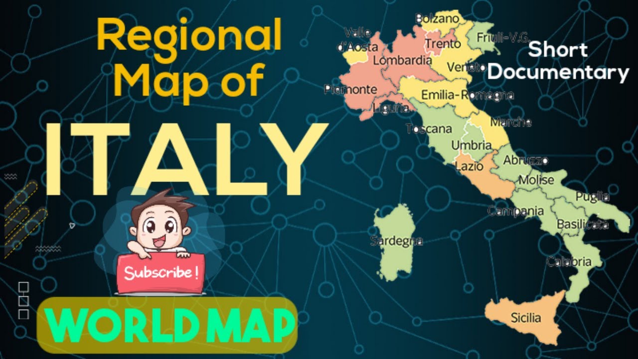 Regions Of Italy, Political Map Of Italy, Italian Map, Easy To Learn ...