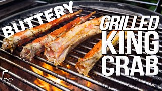 BUTTERY GRILLED KING CRAB | SAM THE COOKING GUY 4K