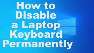 How to Disable a Laptop Keyboard Built in Keyboard