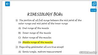 kinesiology Suspension therapy All types Bcqs with answers part 1 #Mjee Dena and Hollis