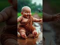 චූටි සාදු හලිම දගයි 🤭🙏 so cute cutebaby baby monk