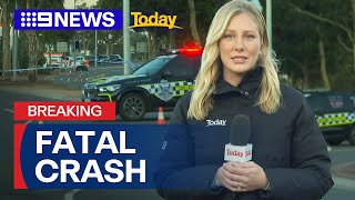 Driver killed after fiery car crash in Melbourne | 9 News Australia