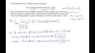 Oscillations: Simple Harmonic Motion. Level 1, Example 1