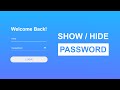 Show/Hide Password Toggle With JavaScript | With Source Code