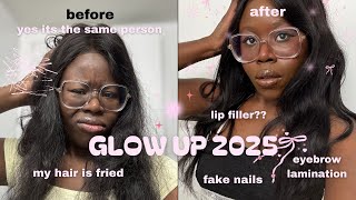 🎀 🍒GLOW UP with me at *home* in under 12 hours| cute nails, brow lamination, hair makeover