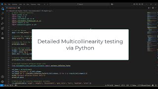Testing Multicollinearity in Python