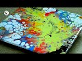 Acrylic Pouring |Mesmerizing Dutch Pour with WD 40 | AWESOME CELLS in FLUID ART!