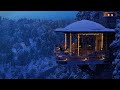 Winter Sky Lodge Escape: Drift into Dreamland with Stunning Mountain Views & Calming Blizzard Sounds