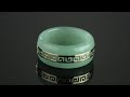 genuine green jade 14k yellow gold