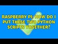 Raspberry Pi: How do I put these two python scripts together?