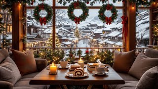 Cozy Christmas Coffee Shop Ambience with Smooth Jazz Music❄️🎄Holiday Jazz Ambience to Relax, Reading