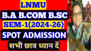 Lnmu PG Admission 2024-26 Spot Round