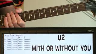 U2 With Or Without You Guitar Chords Lesson & Tab Tutorial