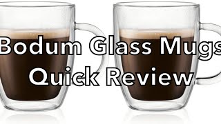 Bodum double wall glass mugs quick review