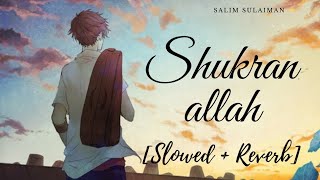 Shukran Allah [Slowed + Reverb] - Sonu Nigam | Salim Merchant | Shreya Ghoshal | Salim-Sulaiman