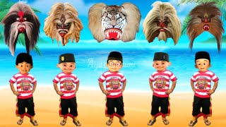 EXCITING..!! UPIN IPIN AND KAWAN KAWAN PLAY REOG PONOROGO AND BUJANG GANONG ART FROM EAST JAVA