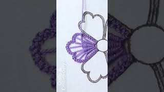 🌸 Elegant flower hand embroidery tutorial 🌸 #shorts #trending #viral #cute #embroidery #diy #art