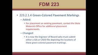 2021 Updates to FDM 223