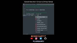Convert time from 12 hour to 24 hour format in Python | Python Examples | Python Coding Tutorial